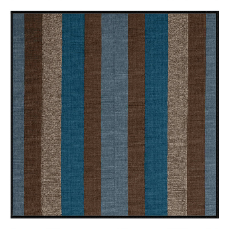 Tapis damier noir lavable à la machine, Carré 7 pi