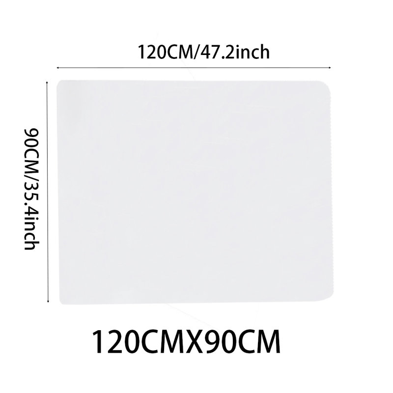 Square flat bottom PVC chair mats, 120cm x 90cm