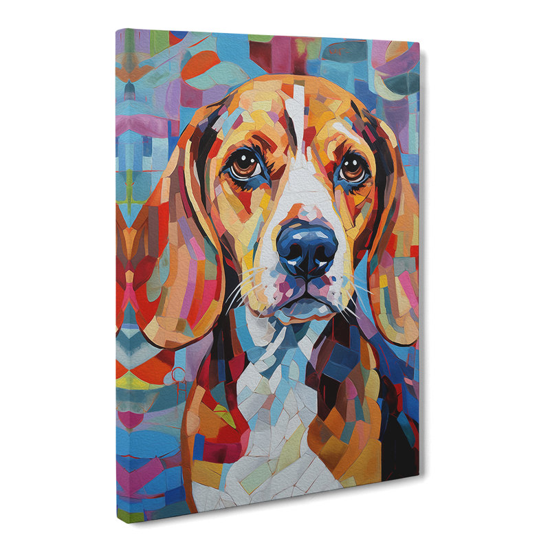 Beagle Informel - Wrapped Canvas, 60cm H x 40cm W x 3cm D
