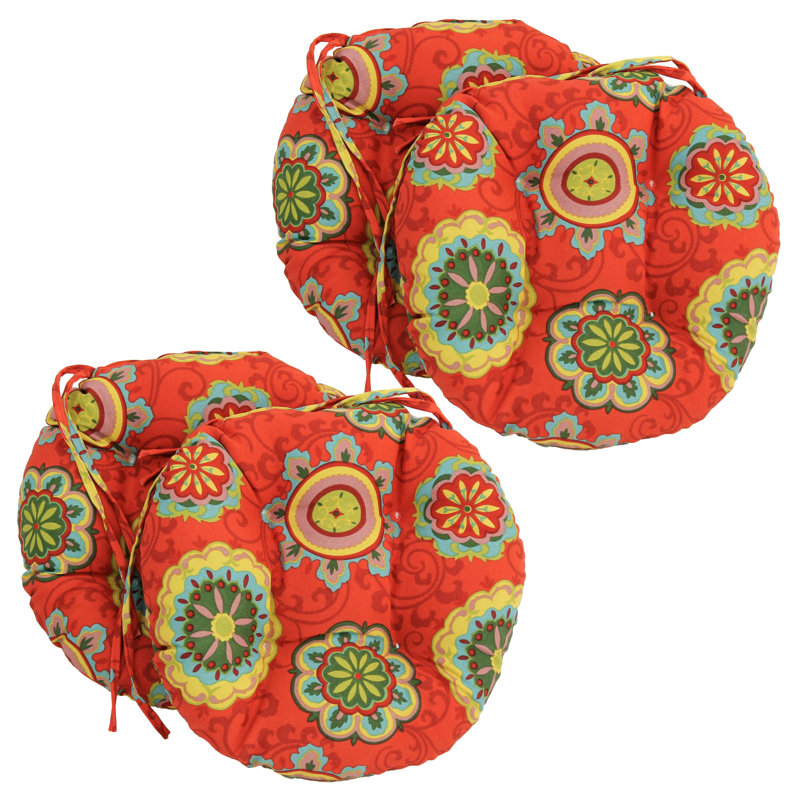 Outdoor 3.5'' Dining Chair Seat Cushion, Farrington Terrace Grenadine