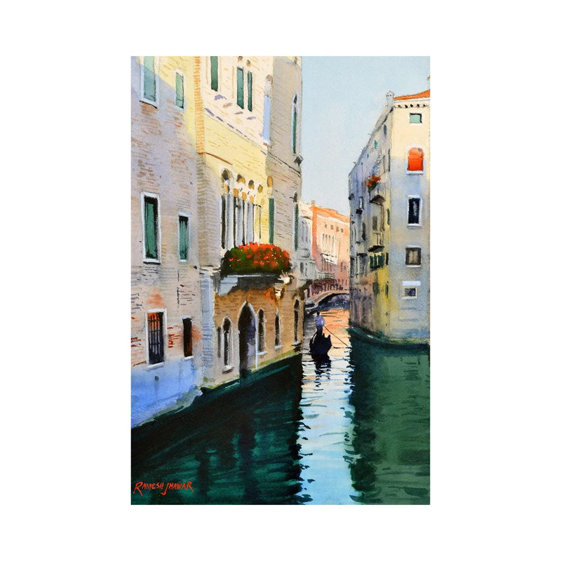 Venice Morning by Ramesh Jhawar - Gallery-Wrapped Canvas Giclée on Canvas, Wrapped Canvas, 20.32 cm H x 30.48 cm W