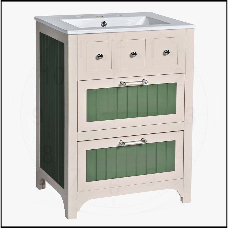 Meuble-lavabo 24 po avec lavabo en céramique