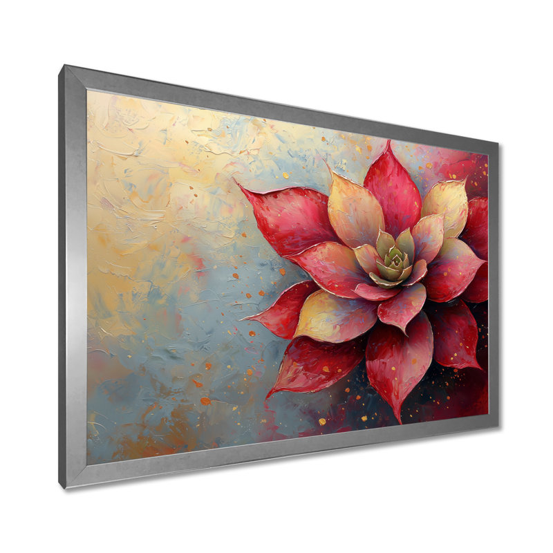 Jacere - Floral Wall Art, H 12 po x l 20 po, Reproduction encadrée d'une seule photo, Argent argent