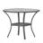 Round Wicker Rattan Side Table With Built-In Glass, Stylish Patio Tables Wicker Coffee Table For Outdoor Outside Patio Porch, Grey