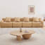 Canapé modulaire à 4 places désossé et rembourré en tissu Teddy avec accoudoirs courbés, sans assemblage requis et éponge haute densité 32D-205445875