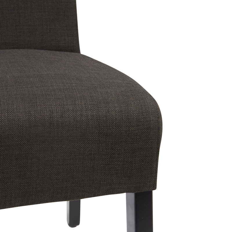 Bott 19'' H Upholstered Parsons Chair, Charcoal, Black