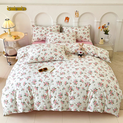 3pcs Floral Duvet Cover Set (1*Duvet Cover + 2*Pillowcase, Without Core), Country Garden Style Botanical Flowers Pattern Bedding Set, Soft Breathable and Skin-friendly, For Bedroom Guest Room Student Dorm Spring All Seasons