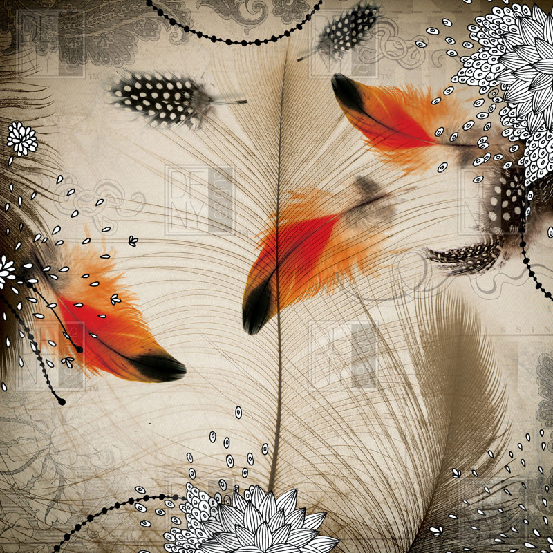Rideau de douche simple Eccles Feather Dance