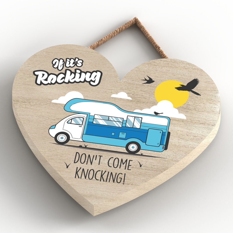 Caravan Come Knocking - Print on MDF, 9cm H x 10cm W x 0.5cm D