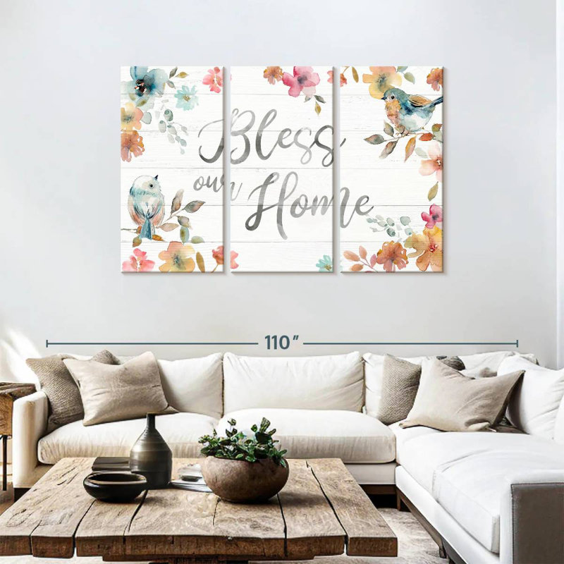 Plaque murale Kema Bless Our Home II, H 48 po x l 74 po