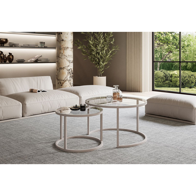 Cordey Coffee Table, Glass tabletop