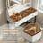 Vanity Table Featuring A 360° Rotating Mirror And Led Lighting, Complete With 2 Drawers, A Power Outlet, And 3 Shelves