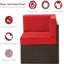 Ensemble de conversation modulaire en rotin 7 pièces avec foyer-2005392537-2005392530