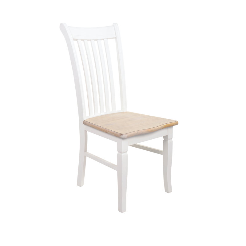 Delozier 45cm H Solid Wood Slat Back Side Chair