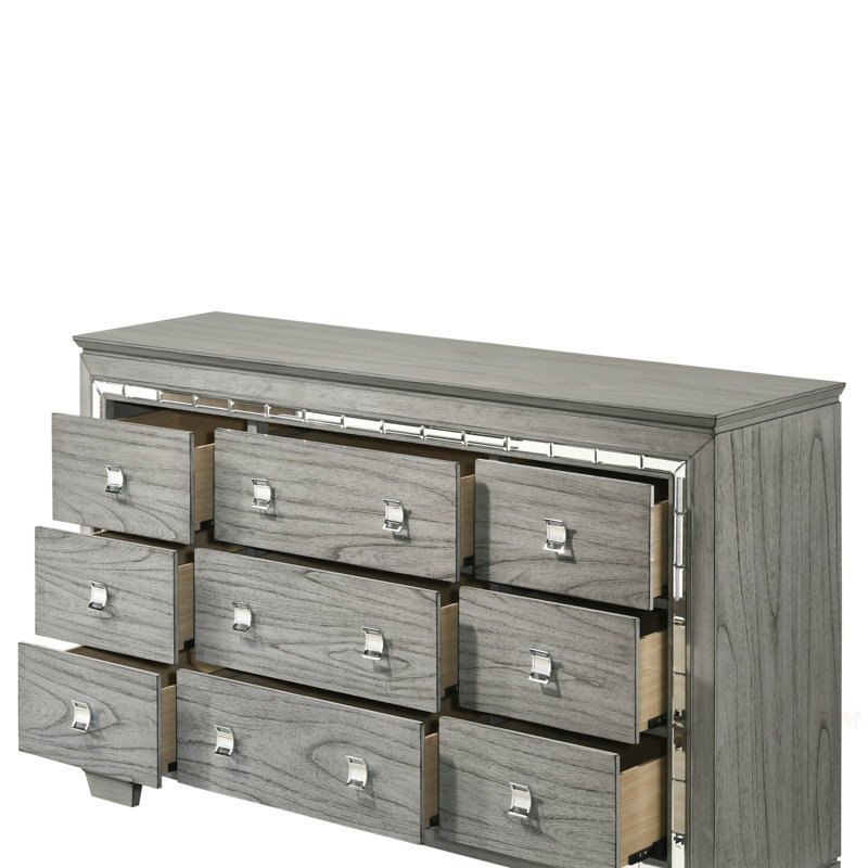 Commode Antares finition chêne gris clair (Commode)