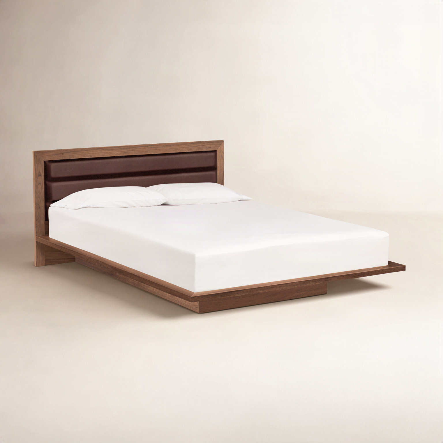Moduluxe Walnut Bed, California King, Coffee, Natural Walnut