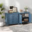 Buffet géométrique en MDF, rangement en relief rétro, style d'entrée moderne
