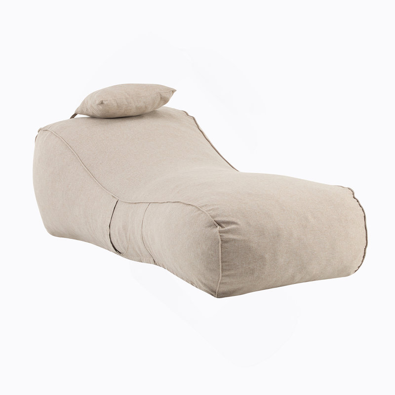 Fauteuil à billes d'extérieur, beige foncé