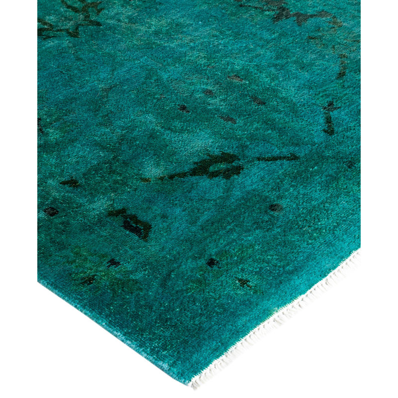 Overdyed One-of-a-Kind 2' 7" X 16' 5" Hand Knotted Area Rug