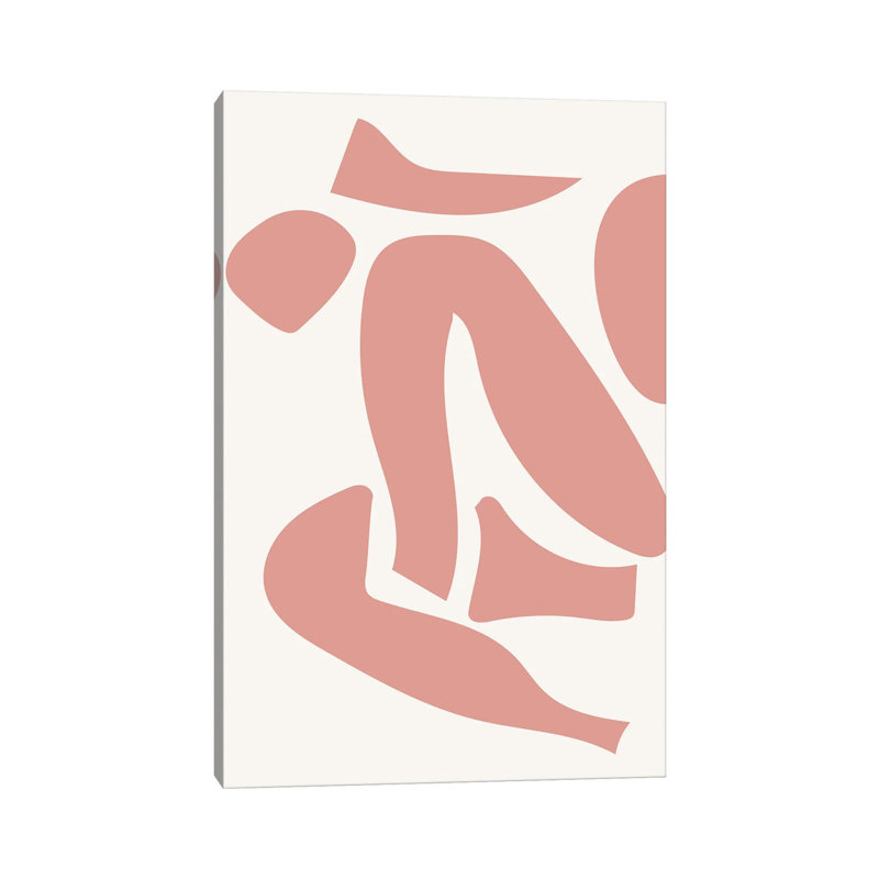 « Déstructed » rose par Mambo art studio-impression, Pas de tapis, H 60 po x l 40po x P 1,5 po, Toile tendue