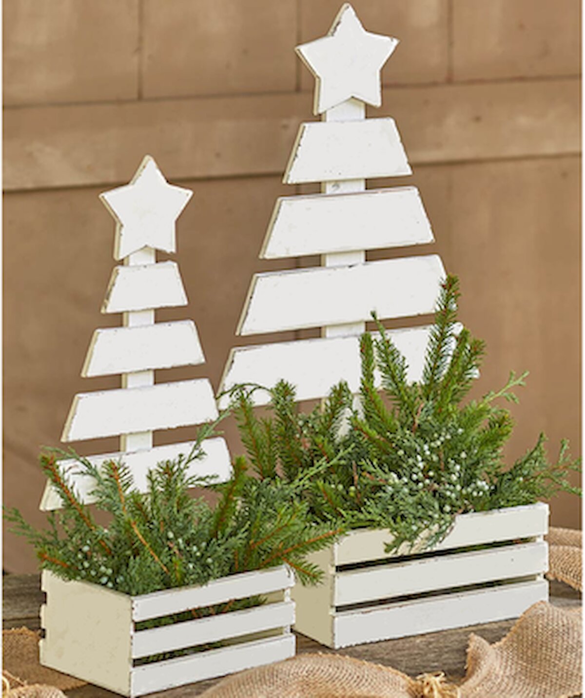 The Holiday Aisle® Tree Backing 2 Piece Manufactured Wood Crate Set ...