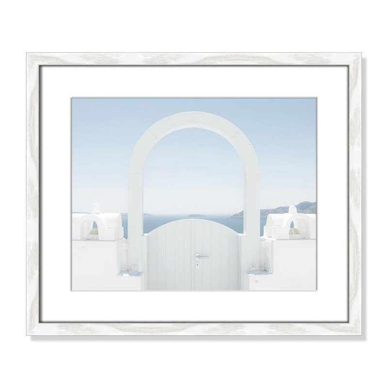 «Ocean View II», reproduction encadrée sur papier par Leah Straatsma, H 16 po x l 19 po x P 0,75 po, Cadre blanc