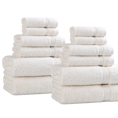 Guadlupe Heritage Certified Certified Egyptian Cotton Plush 12 Piece Bathroom Towel Set