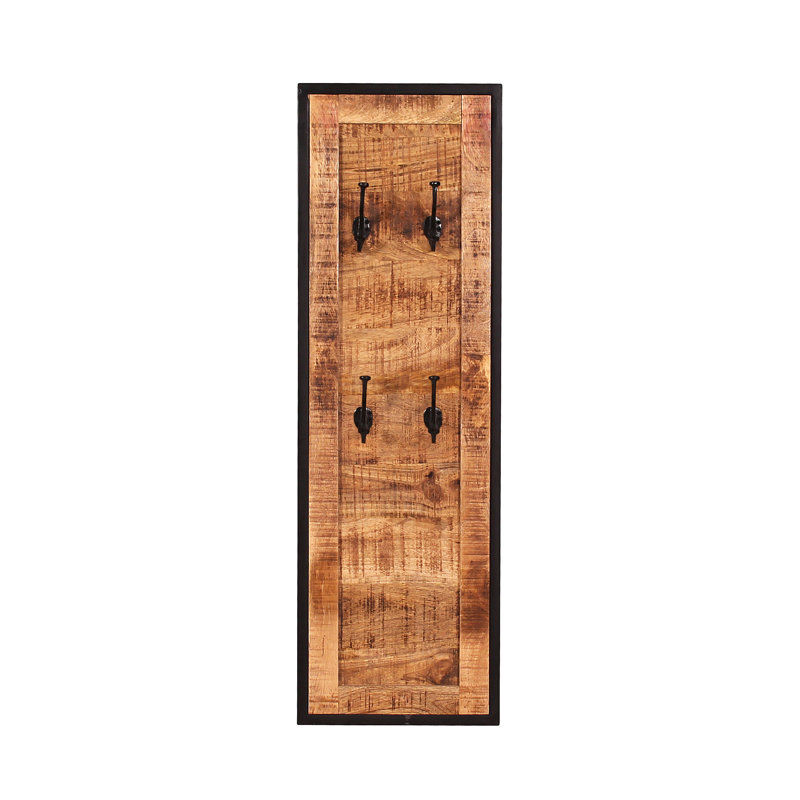 Hendry Solid Wood Wall Hook Wall Mounted Coat Rack