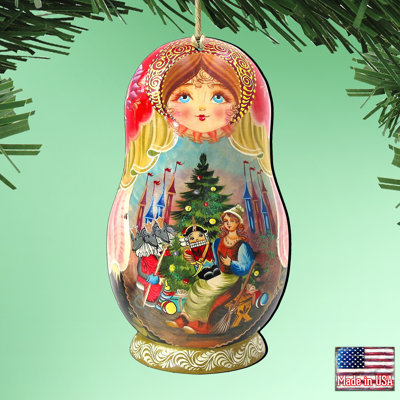 Tidaholm 5.5'' Wood Hanging Figurine Ornament