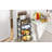 Fruit Basket for Kitchen, 4-5Tier Slide Out Metal Storage Baskets Carts Organizers Drawers with Wood Top and Handle with Rolling Wheels for Snacks Vegetables