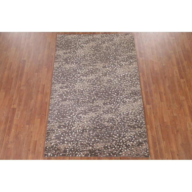 Tapis marocain brun moderne 5 x 8