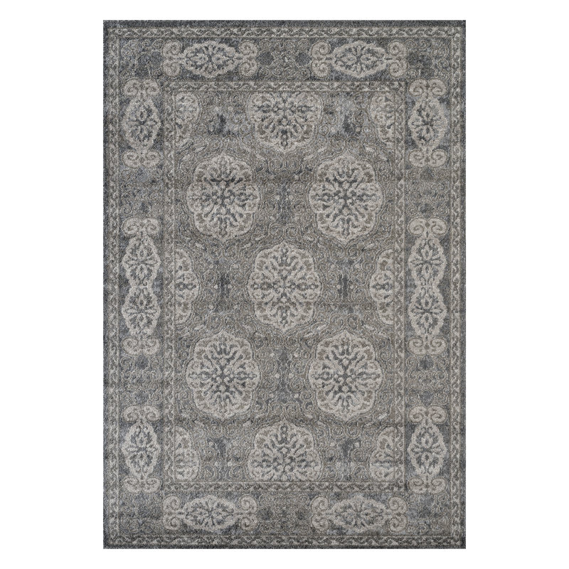Honig Traditional Medallion Low Pile Performance Area Rug, Rectangle 2' x 3'