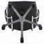 Chaise de bureau pivotante noire et chromée à hauteur réglable