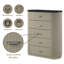 Commode 5 tiroirs avec surface en marbre
