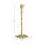 Metal, 11" Forged Taper Candleholder, Gold-87058115