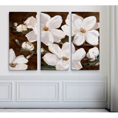 " White Chocolate Blooms II " 3 - Pieces