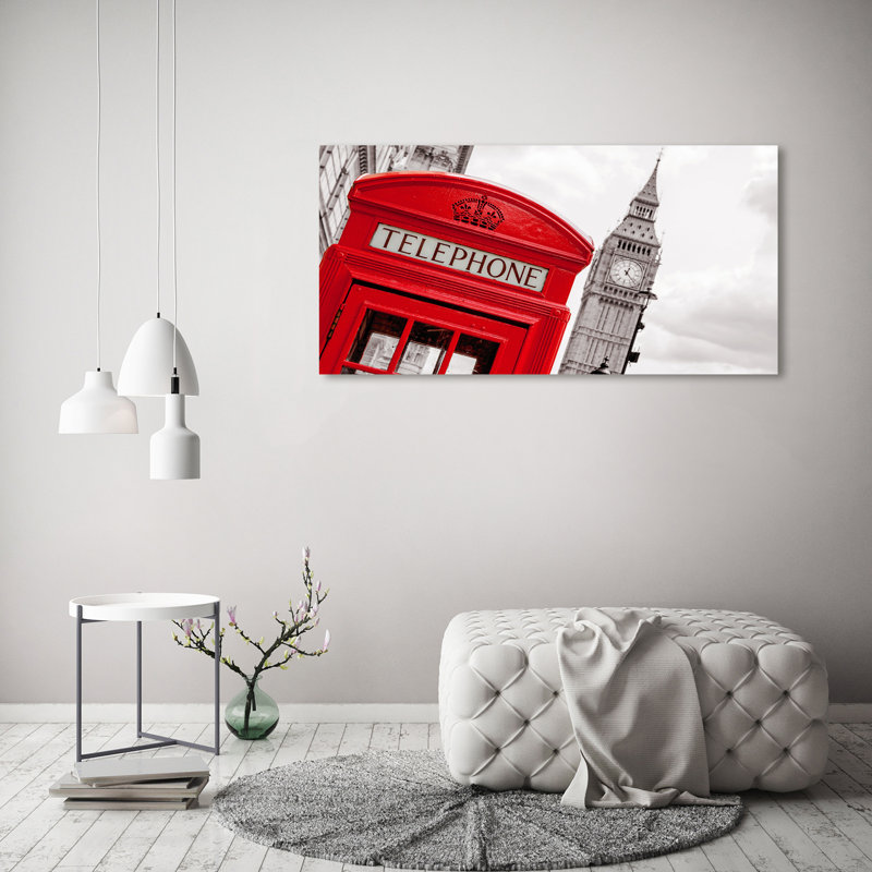 Telephone Booth - Wrapped Canvas Print