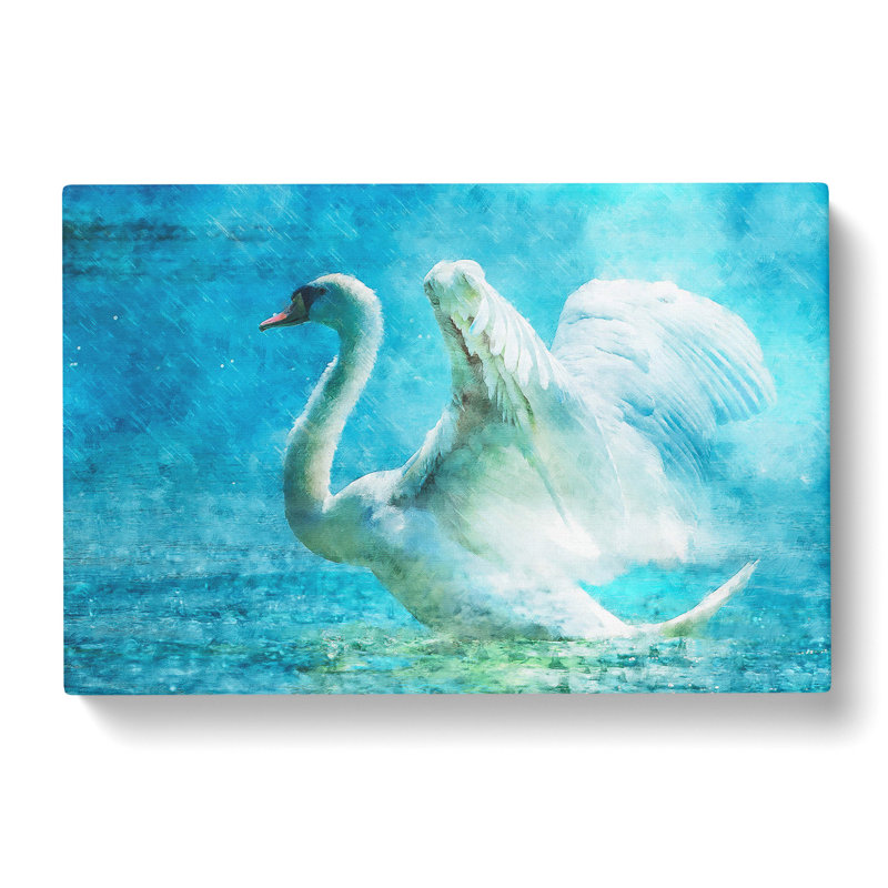 White Swan Vol.1 - Wrapped Canvas, 50cm H x 76cm W x 3cm D
