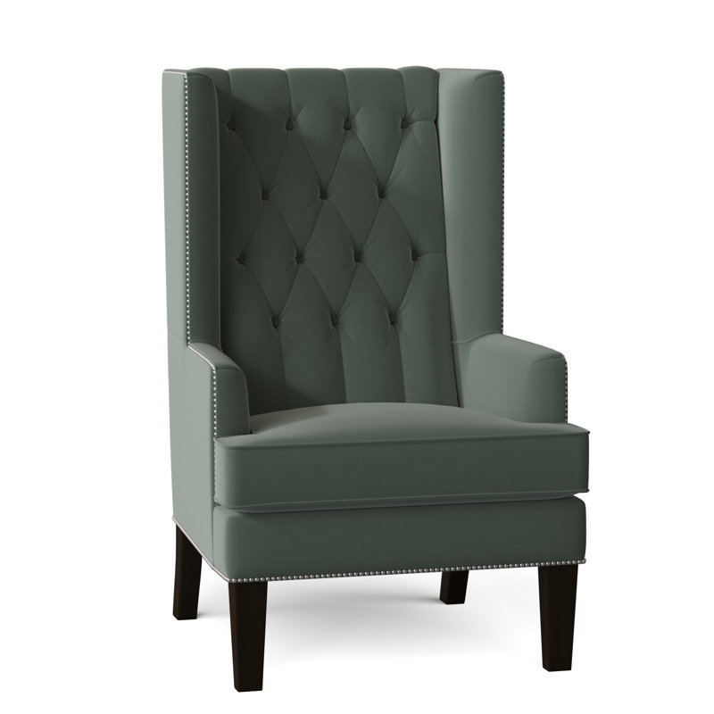 Fauteuil à oreilles capitonné de 30 po de largeur Searle, Spa Lola, Noyer