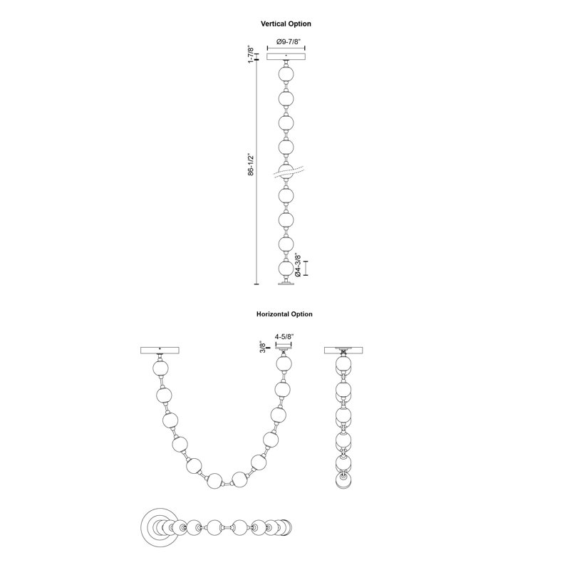 Marni 12 - Light Pendant, Natural Brass, 12 Lights