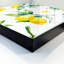 Key box for wall, Opens to the left, 30x30x5, Black, Yellow lemons and green leaves in watercolor, 