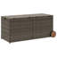 Boîte de rangement pour patio Lexie, osier en rotin gris, roulettes, 50 po