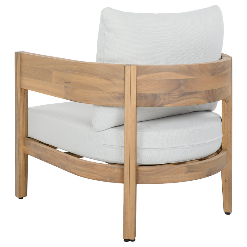 Ensemble de 2 chaises de patio Kaiiden, Oak/Ivory