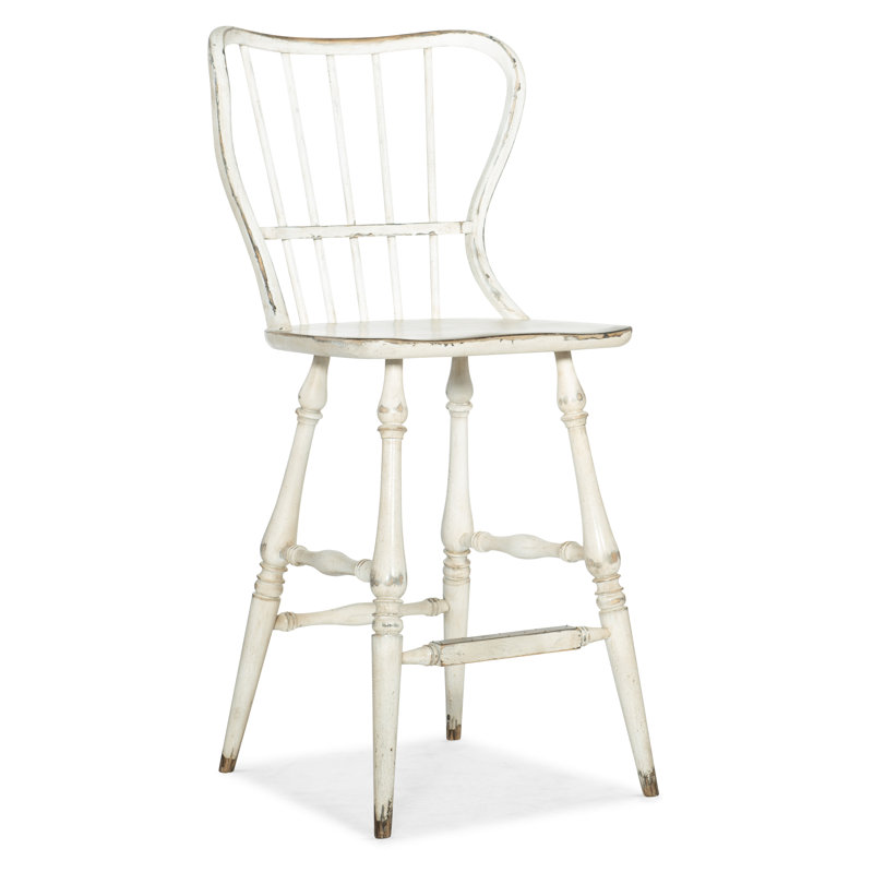 Chamberlain 24" Counter Stool, White, Counter Stool (29.75" Seat Height)