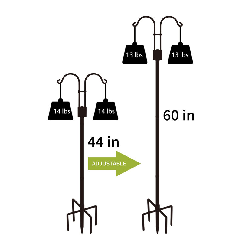 Crochet de suspension en métal Anaysia, H 60 po x l 8 po x P 8 po