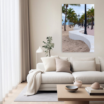 Mur de plage à Fort Lauderdale, comté de Broward, Floride, États-Unis, palmier contemporain, art urbain