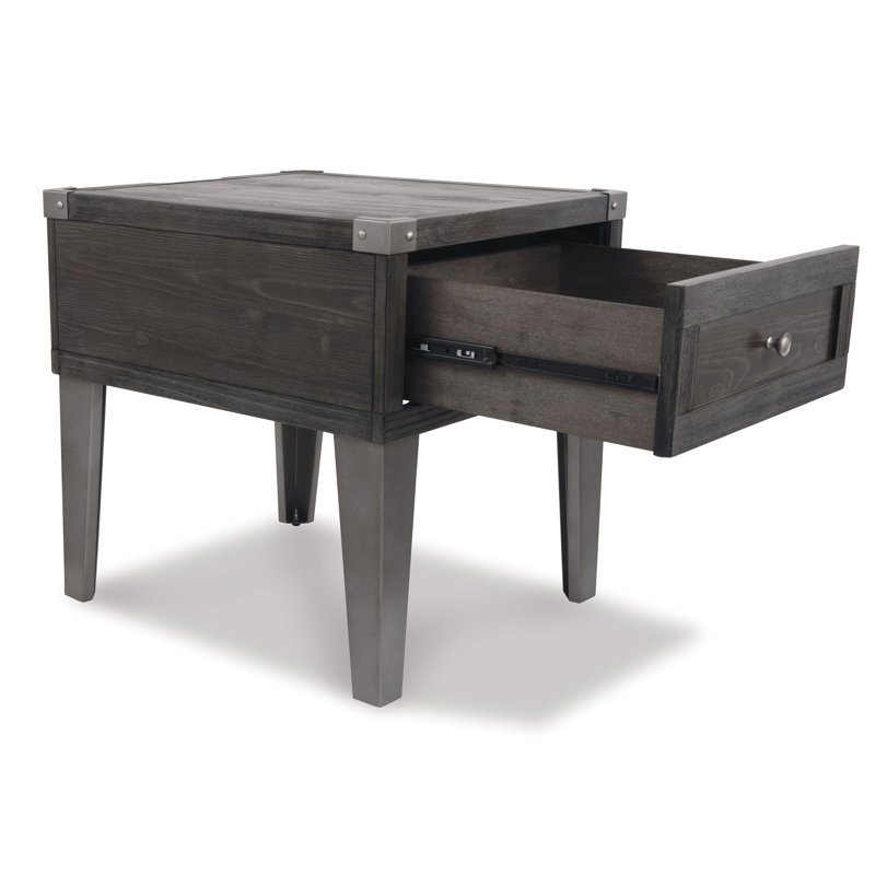 Todoe End Table with USB Ports & Outlets