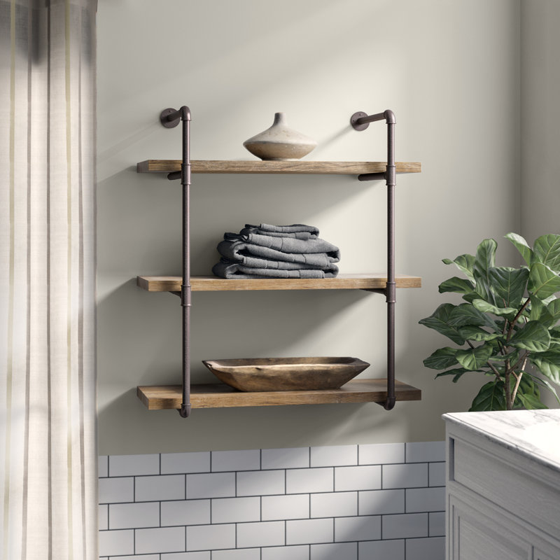 Weybridge 3 Tier Pipe Wall Shelf