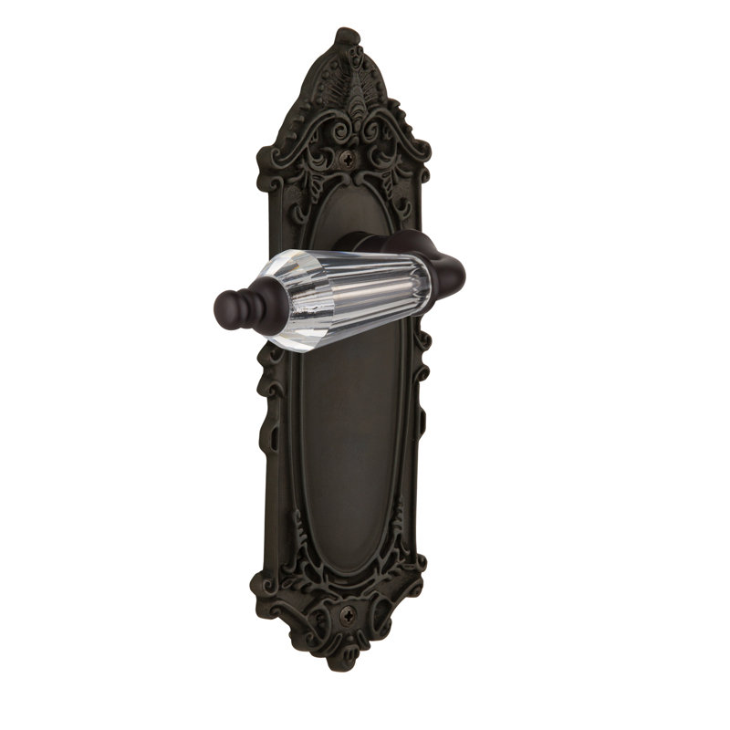 Victorian Plate Single Dummy with Parlour Lever, Oil-Rubbed Bronze