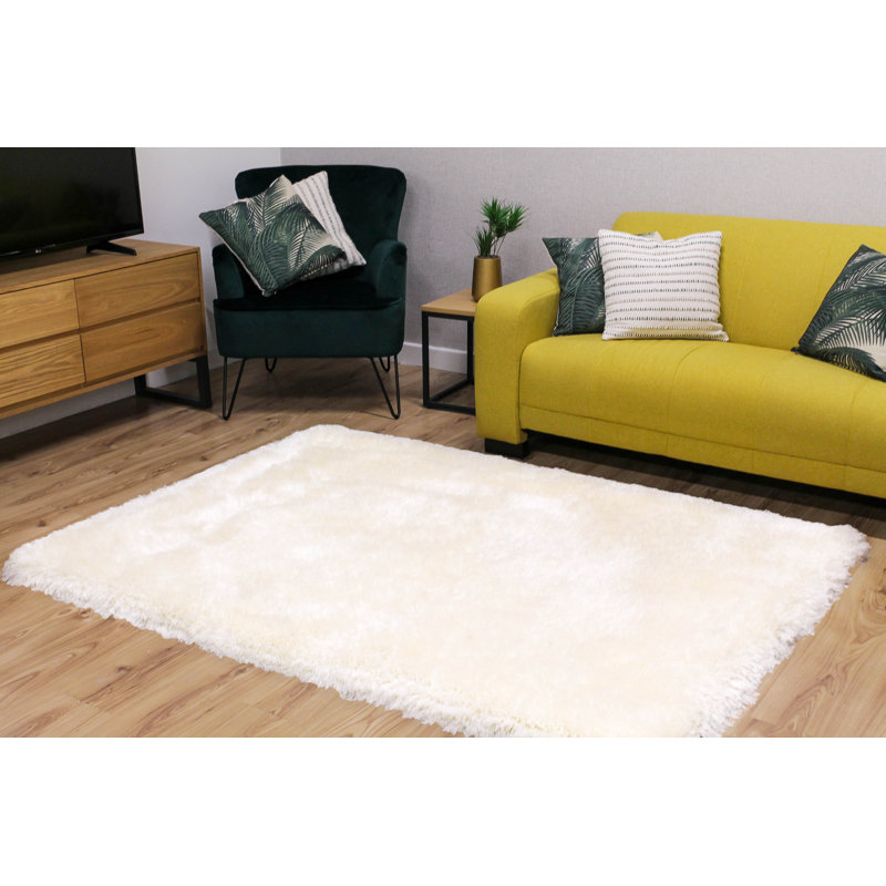 Eunice Solid Colour Shag Area Rug, Rectangle 200 x 290cm
